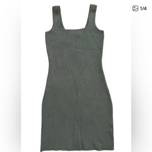 Abercrombie & Fitch Olive Green Knit Mini Dress Small Tall